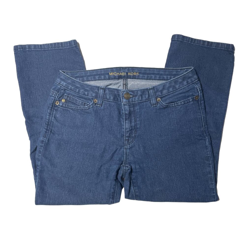 Michael Kors Denim Jeans Womens Size 2 Cropped Skinny Stretch‎